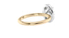 Oval Halo Plain Band Diamond Engagement Ring