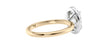 Oval Halo Plain Band Diamond Engagement Ring