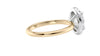 Oval Halo Plain Band Diamond Engagement Ring