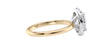 Oval Halo Plain Band Diamond Engagement Ring