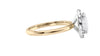 Oval Halo Plain Band Diamond Engagement Ring