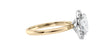 Oval Halo Plain Band Diamond Engagement Ring