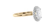 Oval Halo Plain Band Diamond Engagement Ring