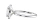 Oval Halo Plain Band Diamond Engagement Ring