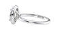 Oval Halo Plain Band Diamond Engagement Ring