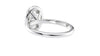 Oval Halo Plain Band Diamond Engagement Ring