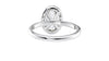 Oval Halo Plain Band Diamond Engagement Ring