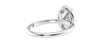 Oval Halo Plain Band Diamond Engagement Ring