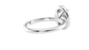 Oval Halo Plain Band Diamond Engagement Ring