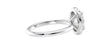 Oval Halo Plain Band Diamond Engagement Ring