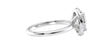 Oval Halo Plain Band Diamond Engagement Ring