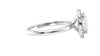Oval Halo Plain Band Diamond Engagement Ring