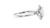 Oval Halo Plain Band Diamond Engagement Ring