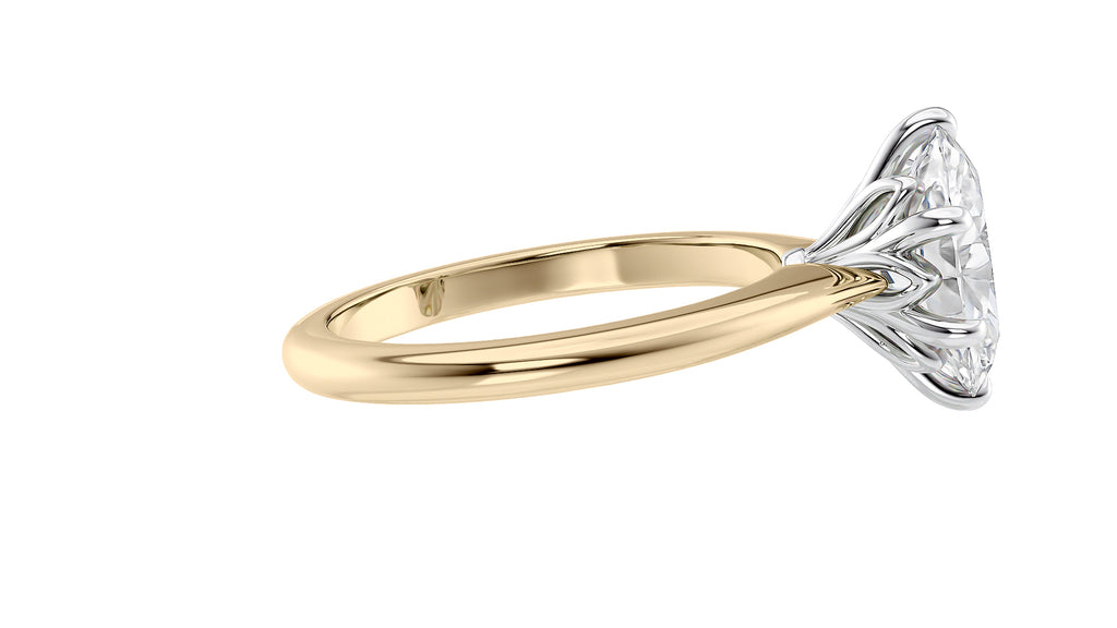Oval Solitaire 6 Claw Diamond Engagement Ring