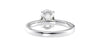 Oval Solitaire Tapered Diamond Band Engagement Ring