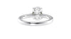 Oval Solitaire Tapered Diamond Band Engagement Ring