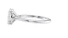 Oval Solitaire Very Thin Band Diamond Engagement Ring