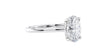 Oval Solitaire Very Thin Band Diamond Engagement Ring