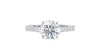 Round Solitaire Classic Diamond Band Engagement Ring