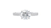 Round Solitaire Tapered Diamond Band Engagement Ring