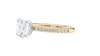 Round Solitaire Slim Diamond Band Engagement Ring