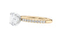 Round Solitaire Slim Diamond Band Engagement Ring