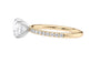 Round Solitaire Slim Diamond Band Engagement Ring