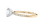 Round Solitaire Slim Diamond Band Engagement Ring