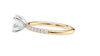 Round Solitaire Slim Diamond Band Engagement Ring