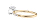 Round Solitaire Slim Diamond Band Engagement Ring