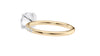 Round Solitaire Slim Diamond Band Engagement Ring