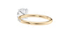Round Solitaire Slim Diamond Band Engagement Ring
