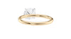 Round Solitaire Slim Diamond Band Engagement Ring