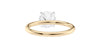 Round Solitaire Slim Diamond Band Engagement Ring