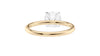 Round Solitaire Slim Diamond Band Engagement Ring