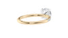 Round Solitaire Slim Diamond Band Engagement Ring