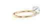 Round Solitaire Slim Diamond Band Engagement Ring