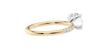 Round Solitaire Slim Diamond Band Engagement Ring