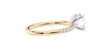 Round Solitaire Slim Diamond Band Engagement Ring