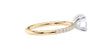 Round Solitaire Slim Diamond Band Engagement Ring