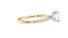 Round Solitaire Slim Diamond Band Engagement Ring