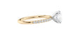 Round Solitaire Slim Diamond Band Engagement Ring