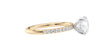 Round Solitaire Slim Diamond Band Engagement Ring
