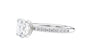Round Solitaire Slim Diamond Band Engagement Ring