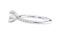 Round Solitaire Slim Diamond Band Engagement Ring