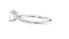 Round Solitaire Slim Diamond Band Engagement Ring