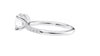 Round Solitaire Slim Diamond Band Engagement Ring