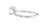 Round Solitaire Slim Diamond Band Engagement Ring