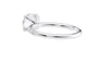 Round Solitaire Slim Diamond Band Engagement Ring