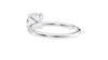 Round Solitaire Slim Diamond Band Engagement Ring
